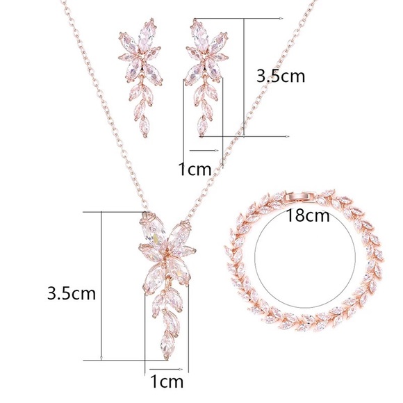 Anthro Fine Mini Marquise Crystal Large Long Leaf Shaped Pendant Necklace Wheat - Picture 5 of 11